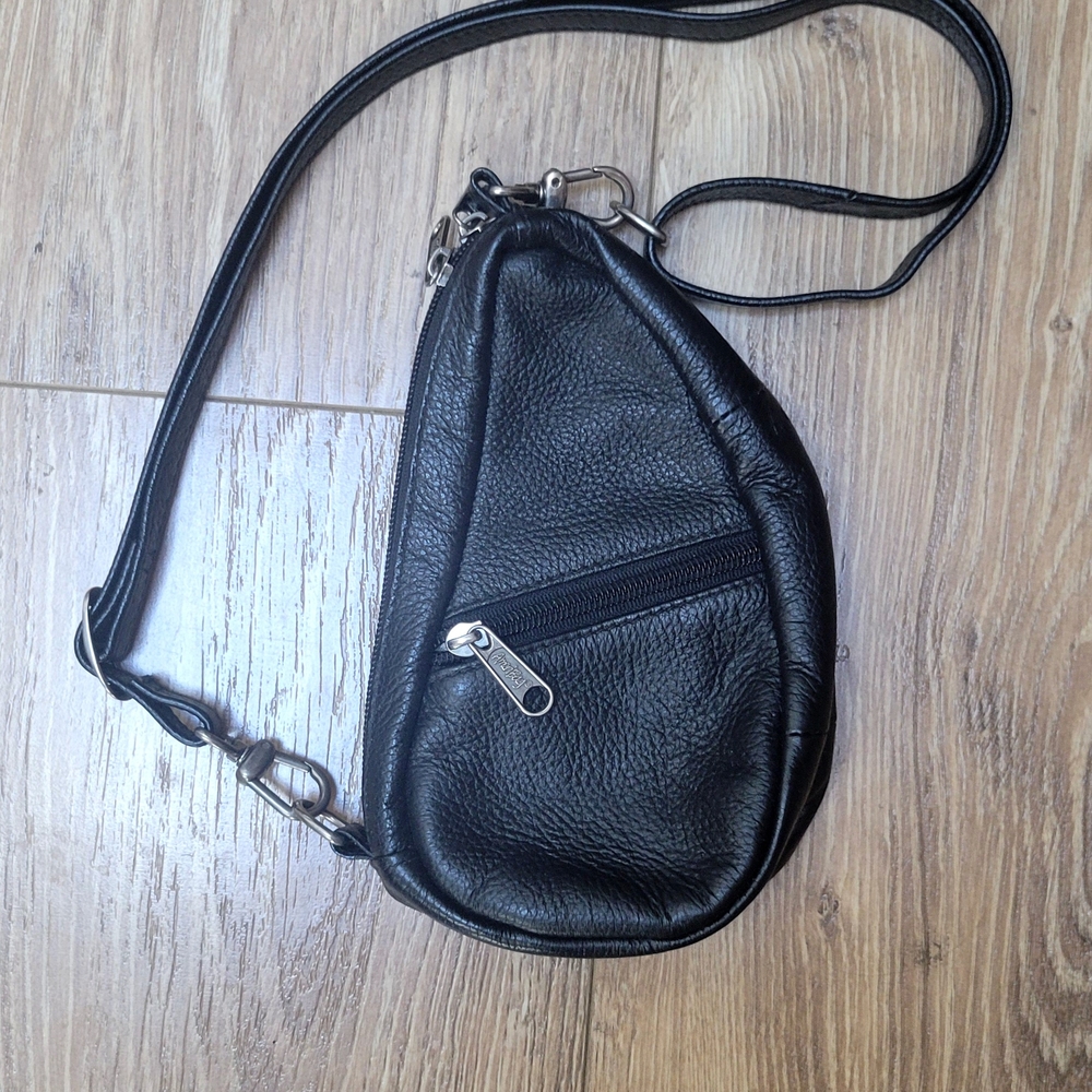 Ameribag Mini Black Leather Sling Bag